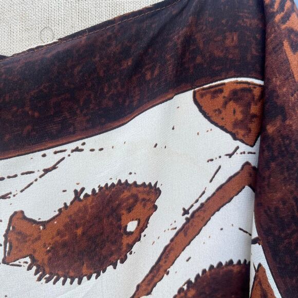 Anna Sui Silk Dress Fish print Shift Size 6 Anthropolgie - Picture 8 of 8